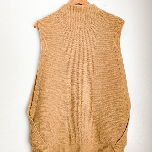 Banana Republic Sleeveless Cowl Turtleneck Pullover Wool Sweater Alpaca Spandex - Picture 5 of 10